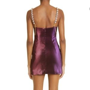 AREA mini dress, worn for 2 hours…. Has been dry cleaned. Size 6, will fit a 0-2